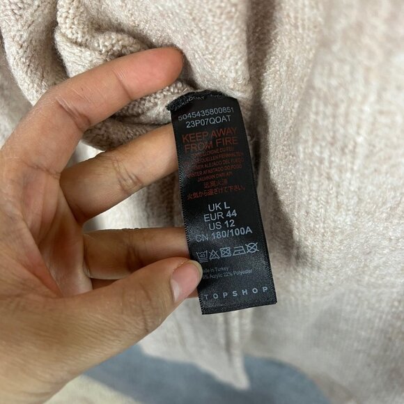 NWT Topshop Womens Ribbed Open Front Cozy Casual Cardigan Sweater Size 12 - Picture 7 of 8